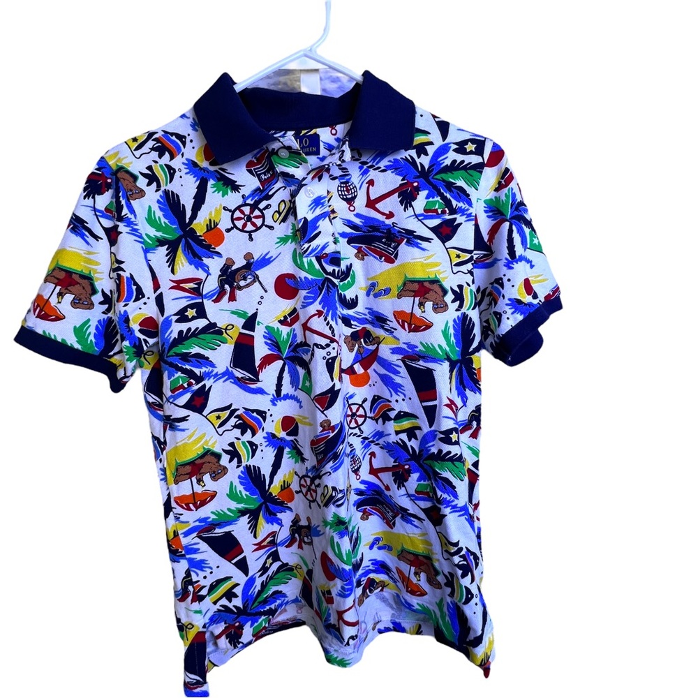 Boys Polo Ralph Lauren Classic Fit
Polo Bear Mesh Polo Shirt - L (14/16)